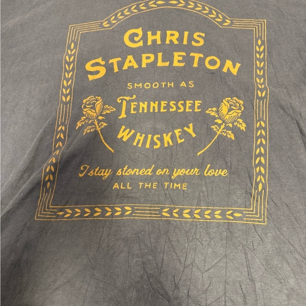 Chris Stapleton Tennessee Whiskey Graphic Tee Shirt 3XL Black Country Music - Picture 3 of 9